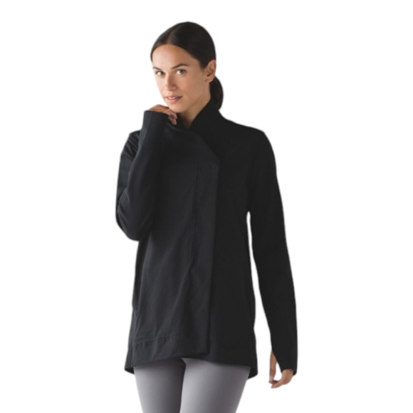 lululemon athletica Jackets & Blazers - lululemon athletica Black Wrap-Front Jacket